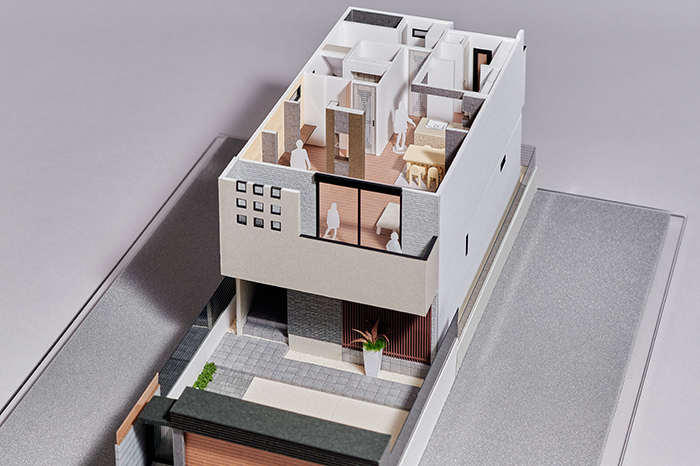 瑞穂区十六町　住宅模型